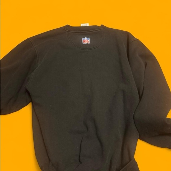 VINTAGE Reebok Black Pittsburgh Steelers Crewneck Sweater - Picture 3 of 3